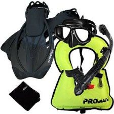 promate snorkeling set with snorkel vest
