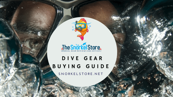 dive gear guide blog title with scuba diver looking out